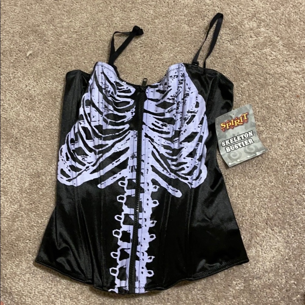 Spirit Halloween Skeleton Bustier Costume